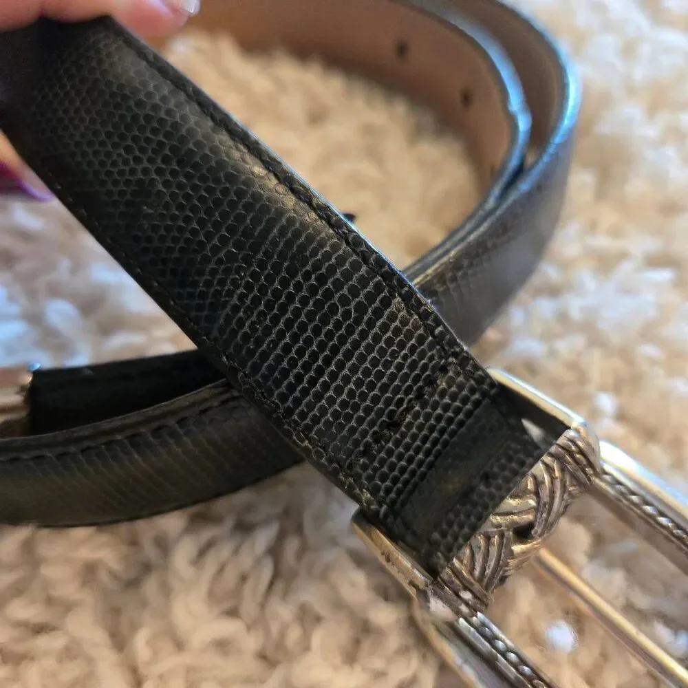 Brighton Dark Green Leather Belt  Medium